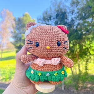 Hawaii HelloKitty Doll | Hawaiian HelloKitty Crochet Plush | Hawaii HK Amigurumi
